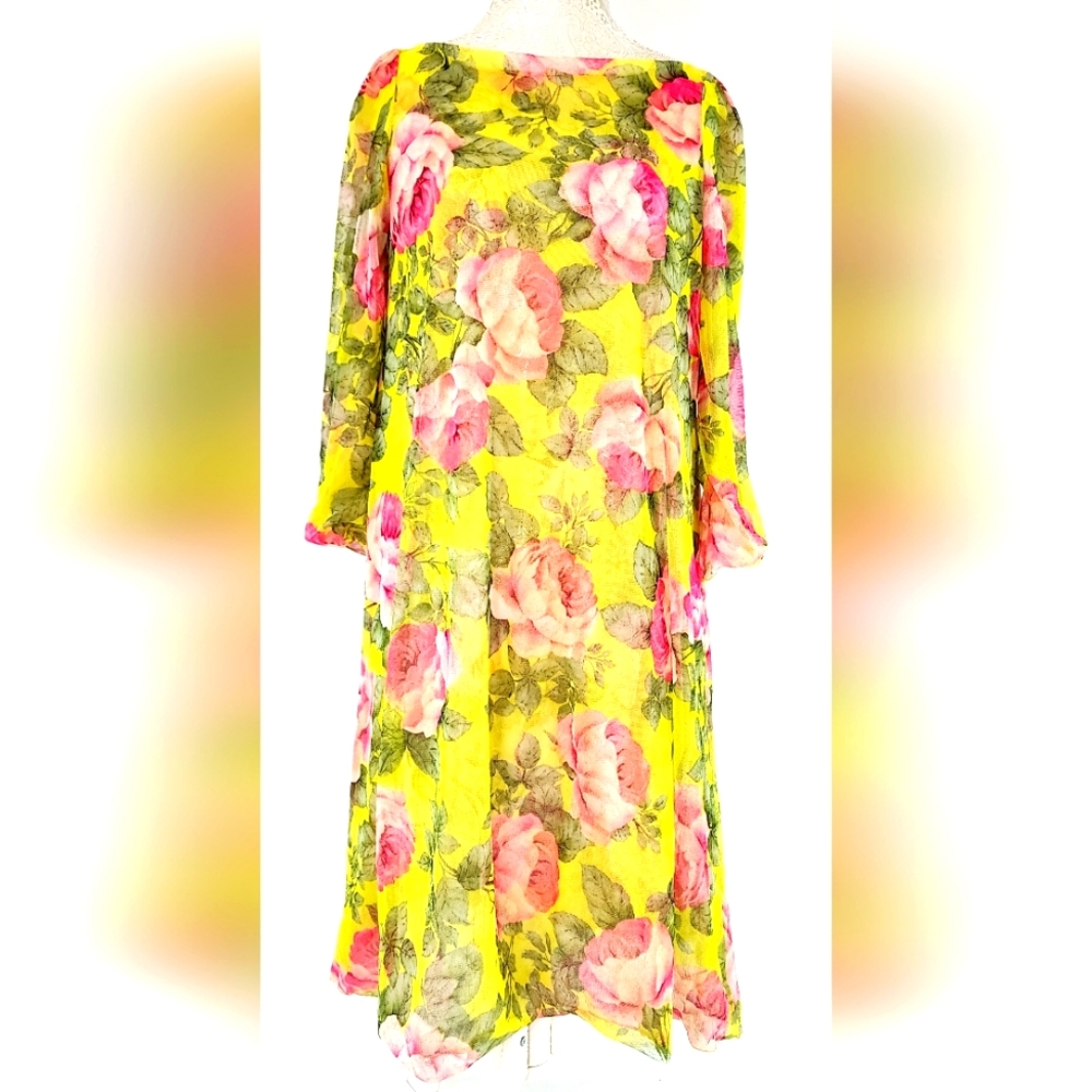 Vintage Junko Shimada sheer floral dress